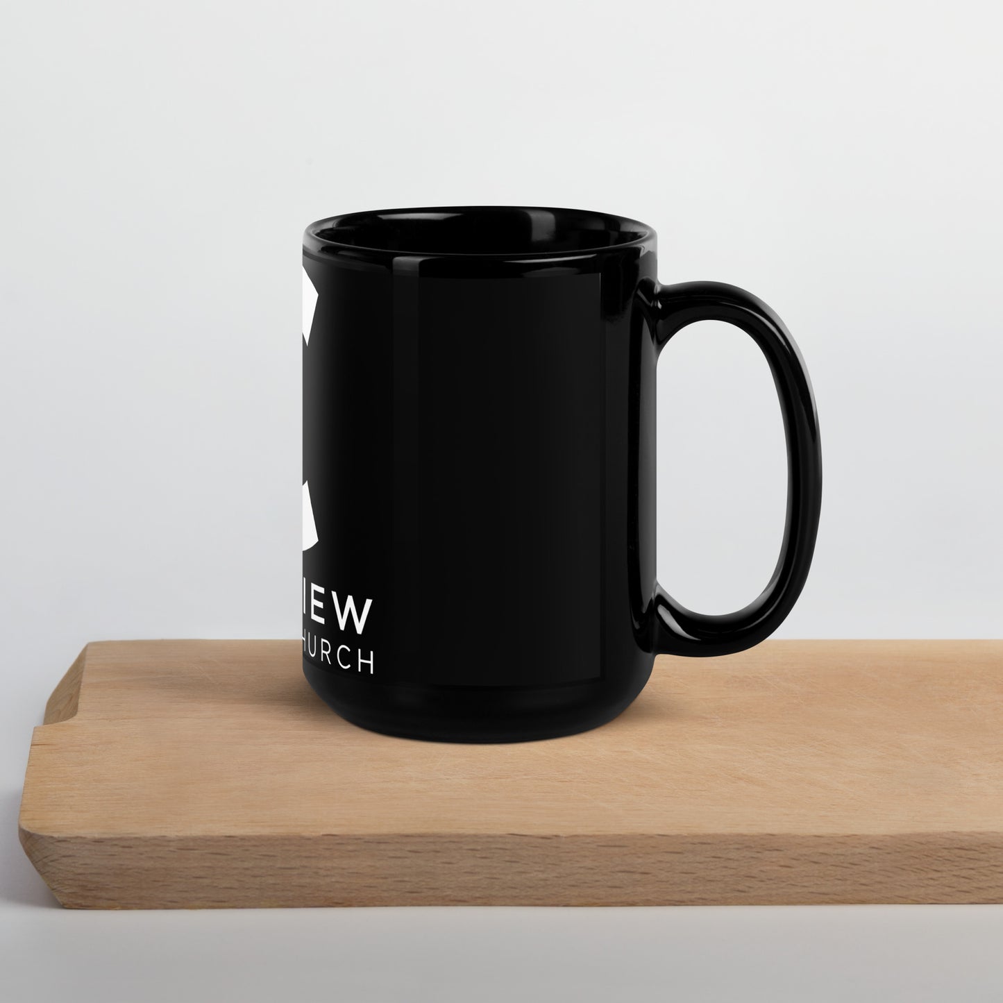 CrossView Black Glossy Mug