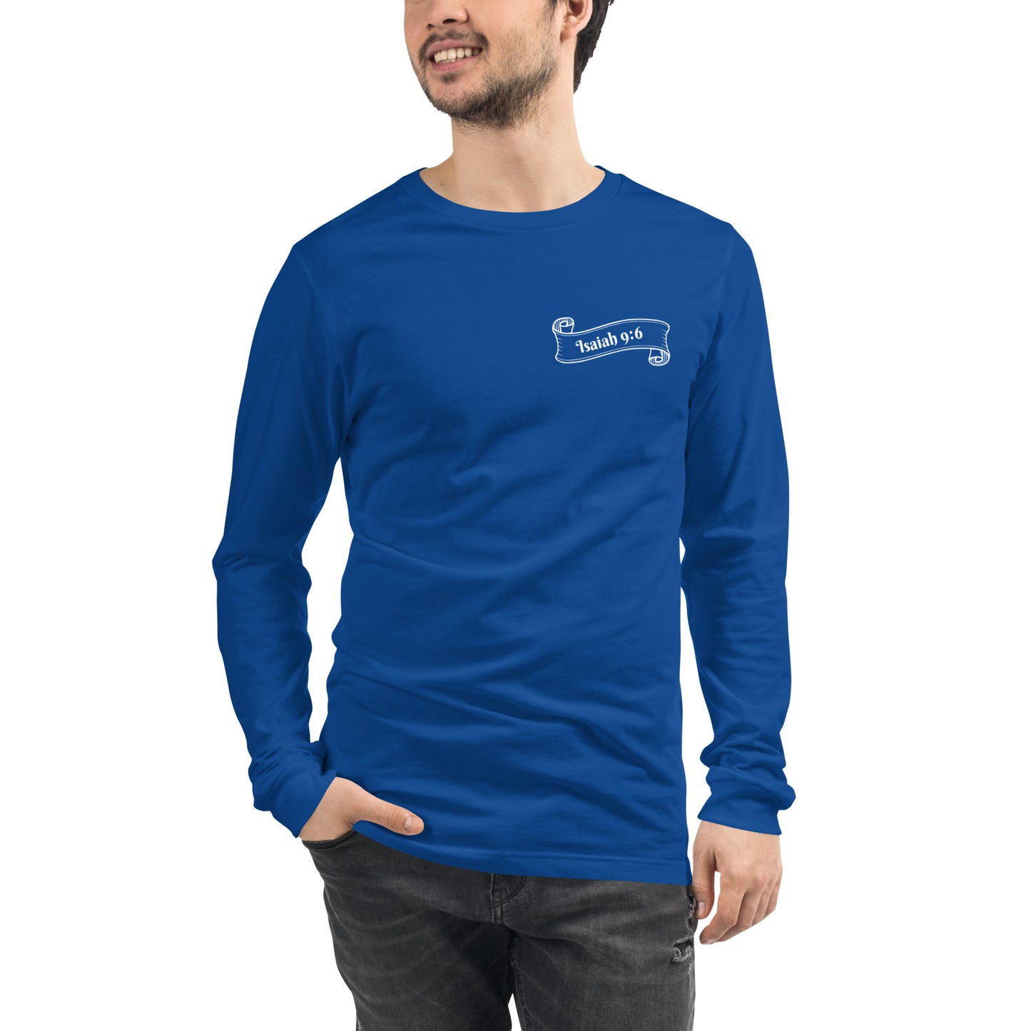 For Unto Us Double Sided Unisex Long Sleeve Tee